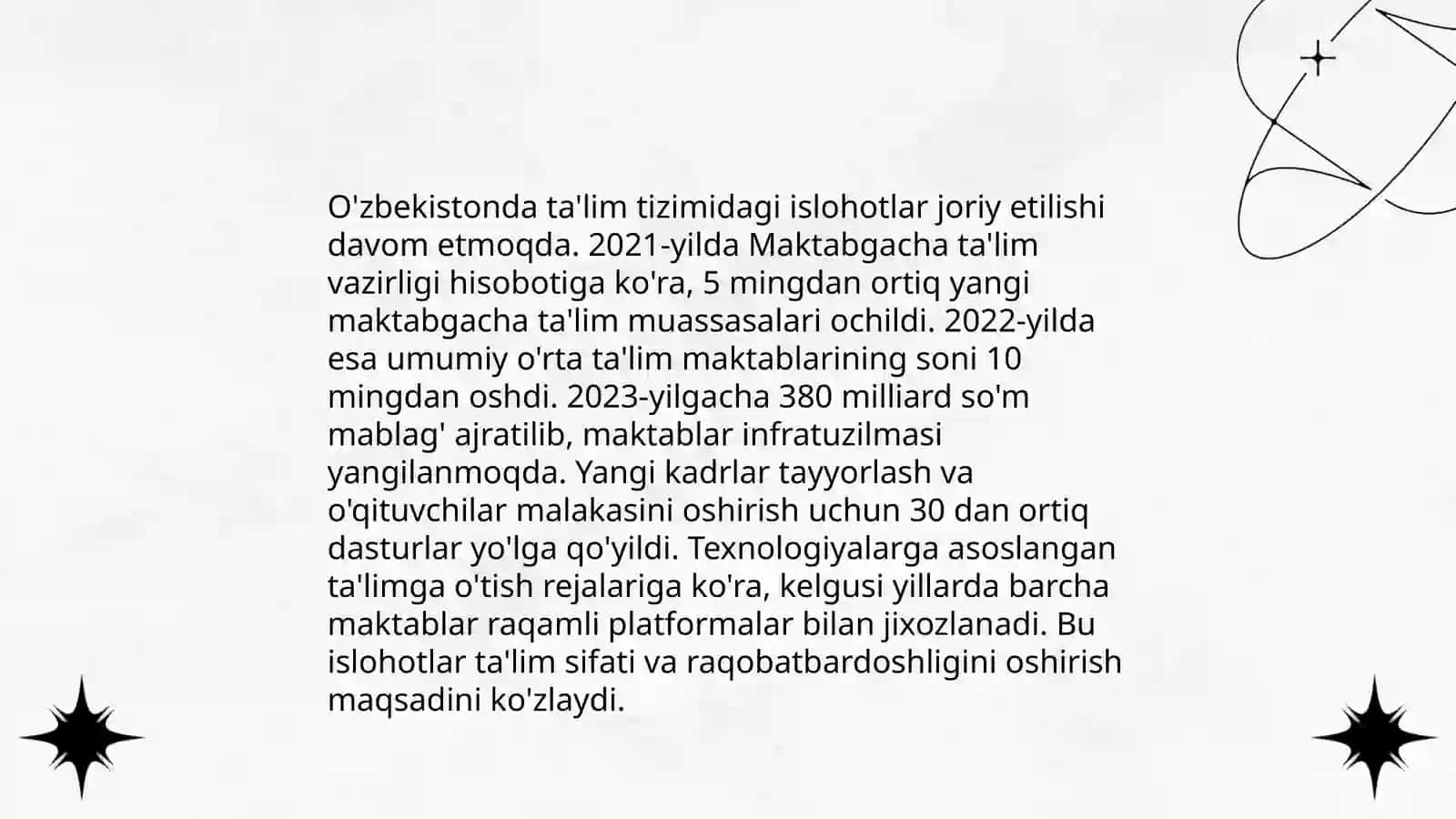 O'zbekiston Respublikasida ijtimoiy sohadagi islohotlar 3