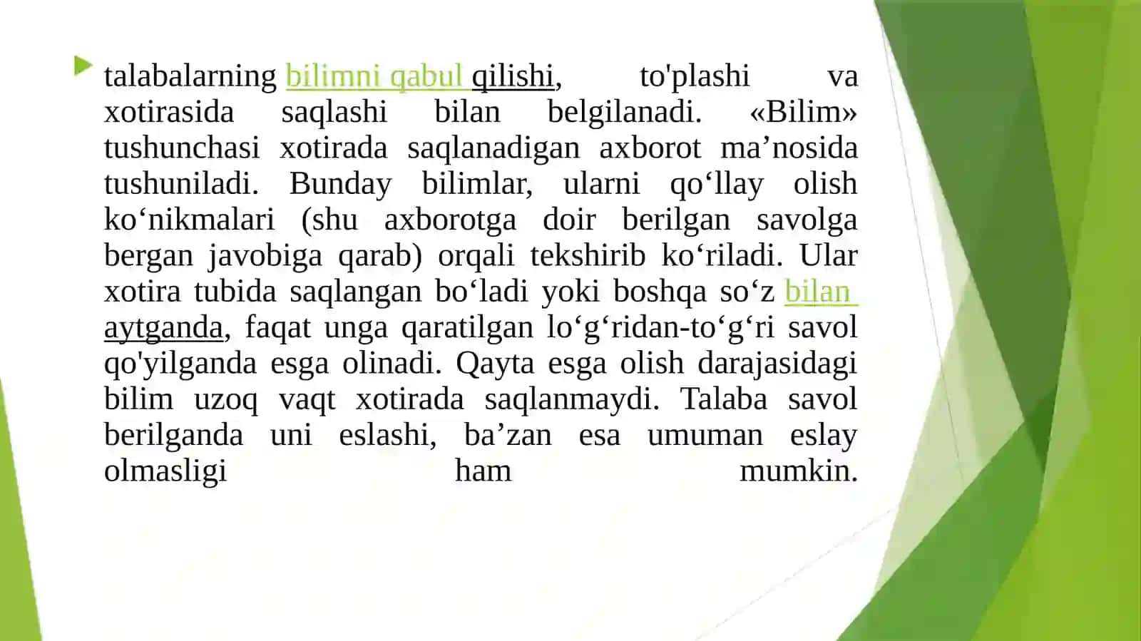 Savollarga asoslangan dars o'tish metodi va uning usullari 3