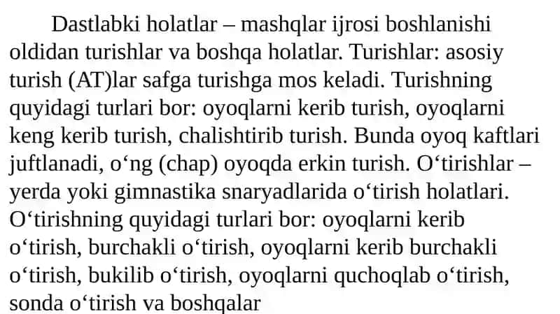 Umumrivojlantiruvchi mashqlar va ularning guruhlari 3