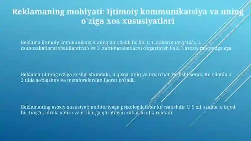 Reklama - ijtimoiy kommunikatsiyaning alohida turi sifatida 3