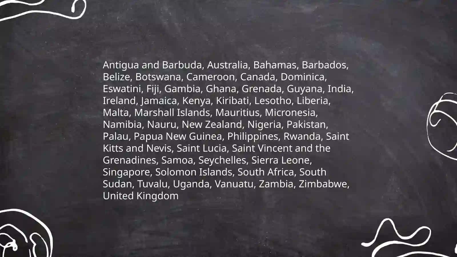 English speaking countries 3