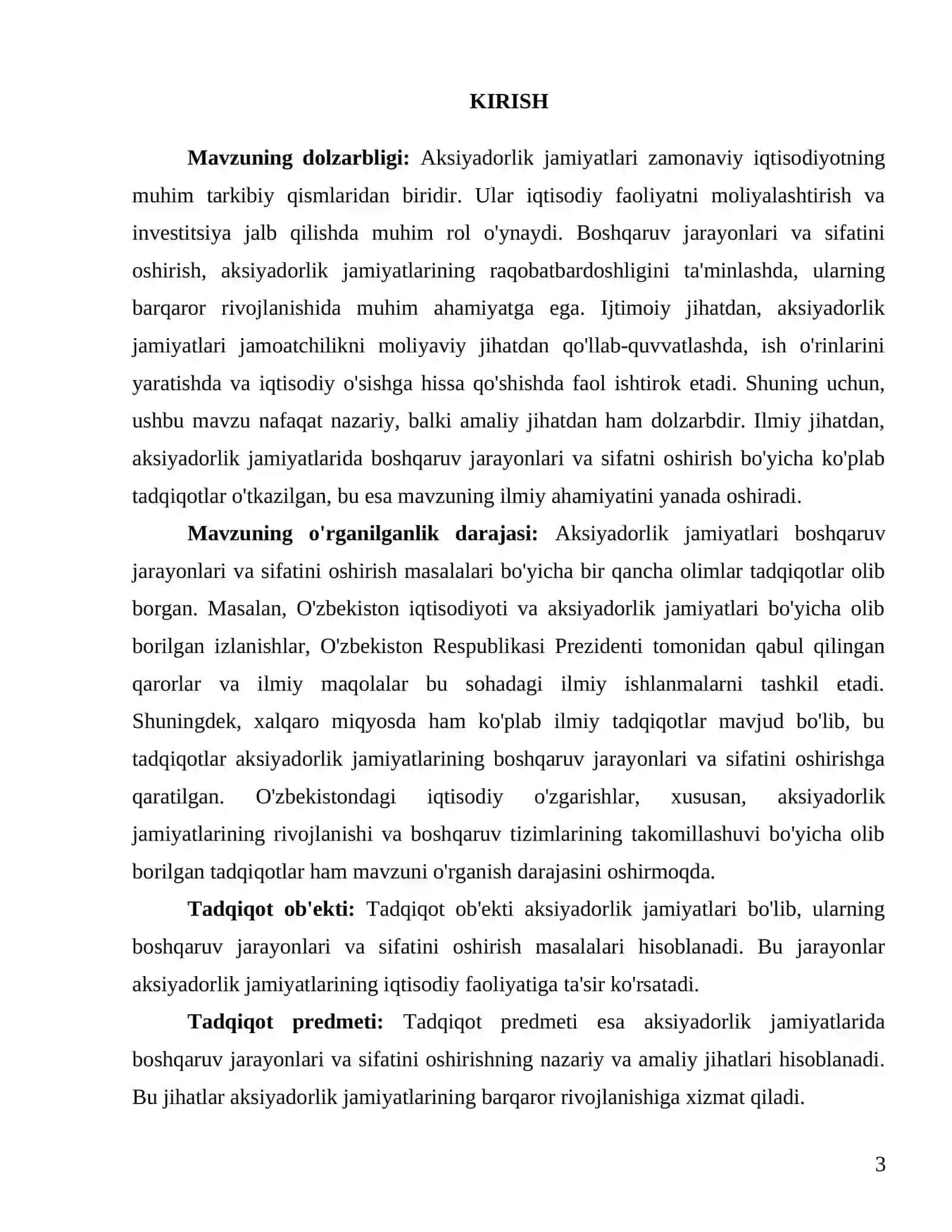 Aksiyadorlik jamiyatlarida boshqaruv jarayoni va sifatini oshirish 3