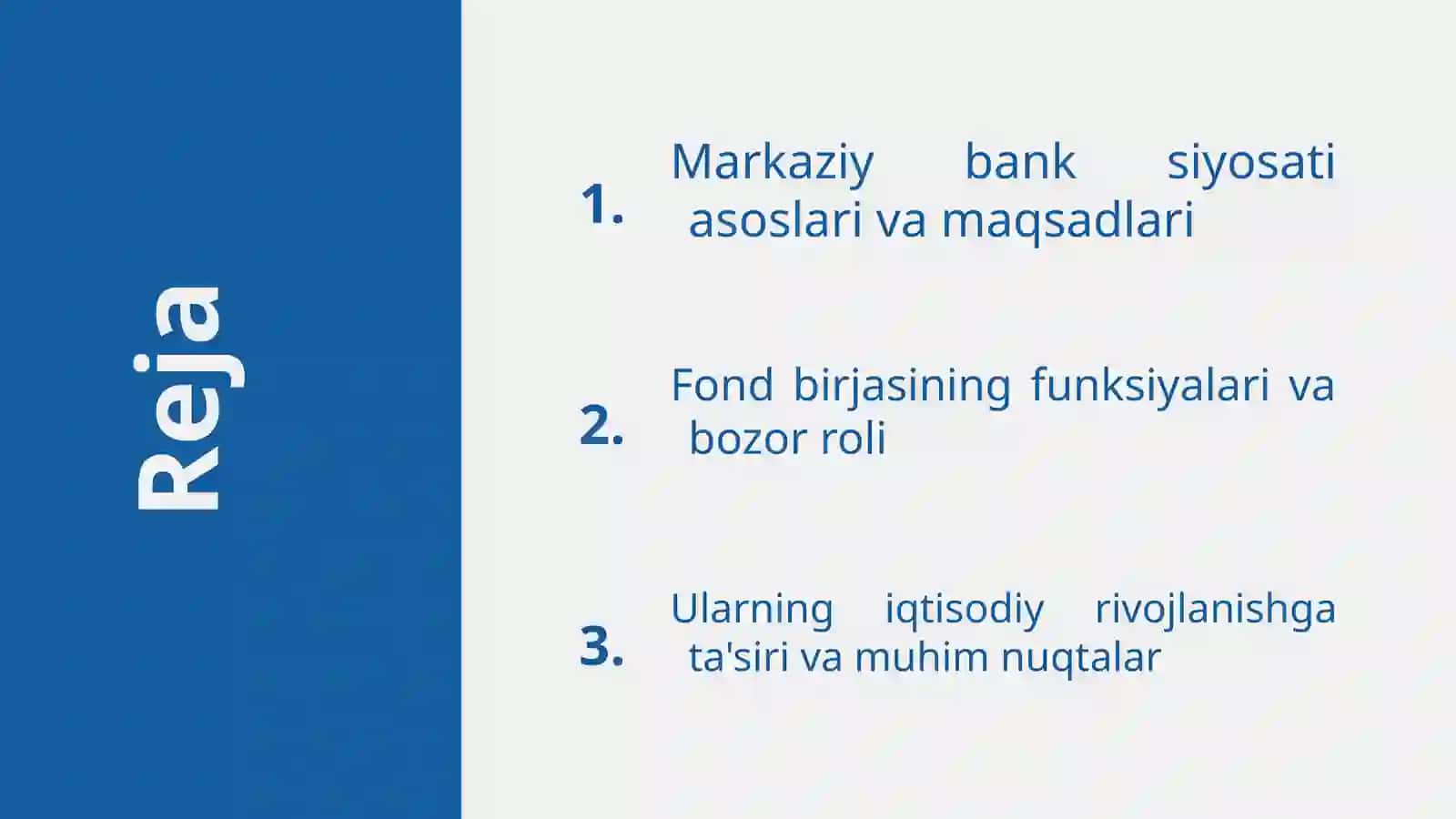 Markaziy bank siyosati va fond birjasi 3