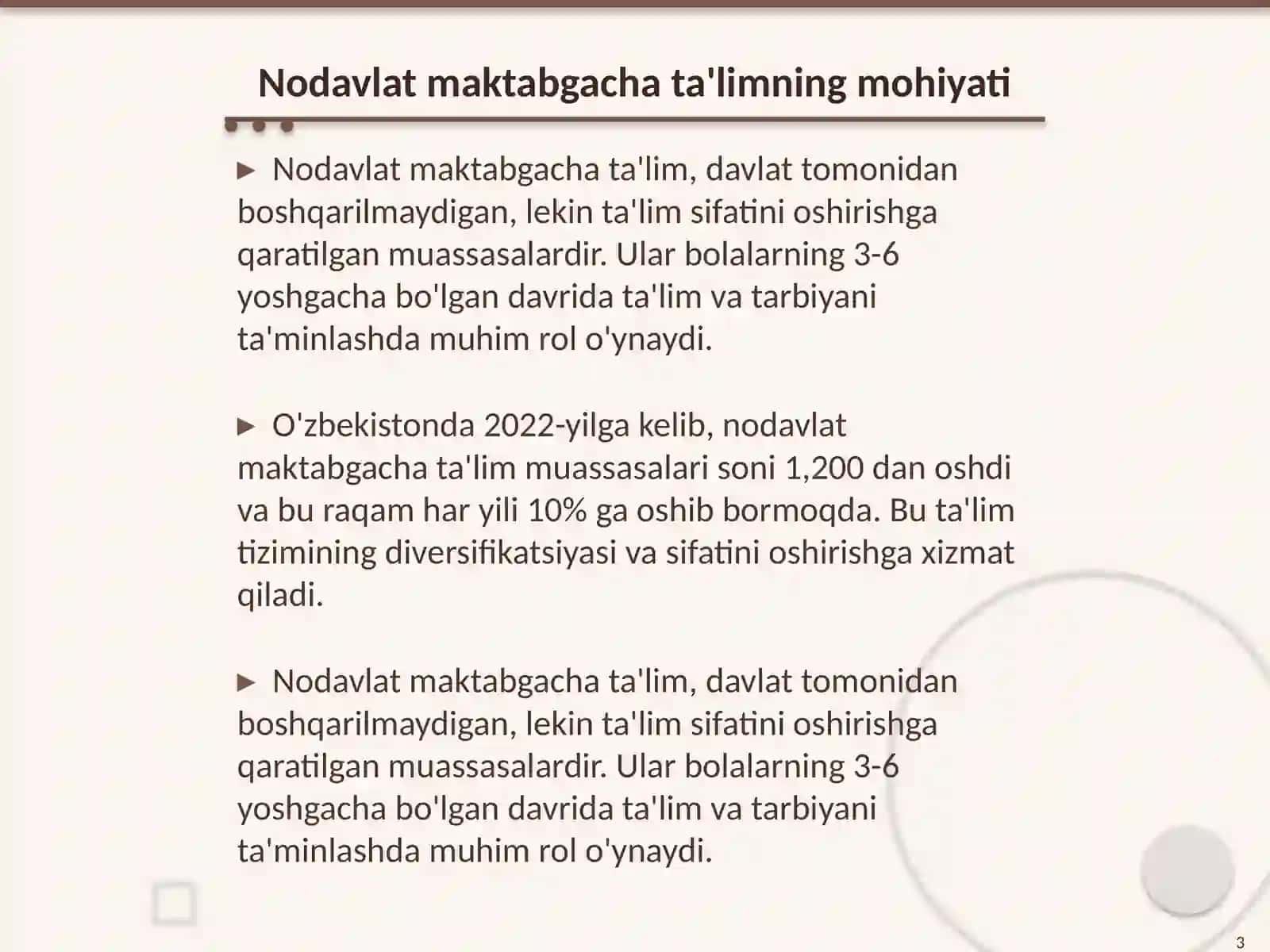 Nodavlat maktabgacha ta'lim tashkiltini tashkil yetish 3