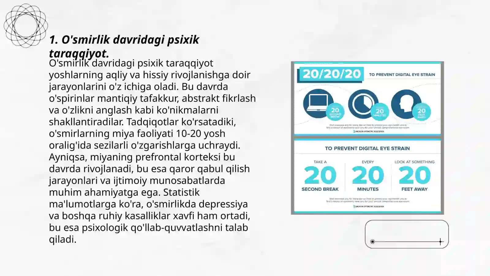 O‘smir psixik taraqqiyotidagi patologik o‘zgarishlar 3