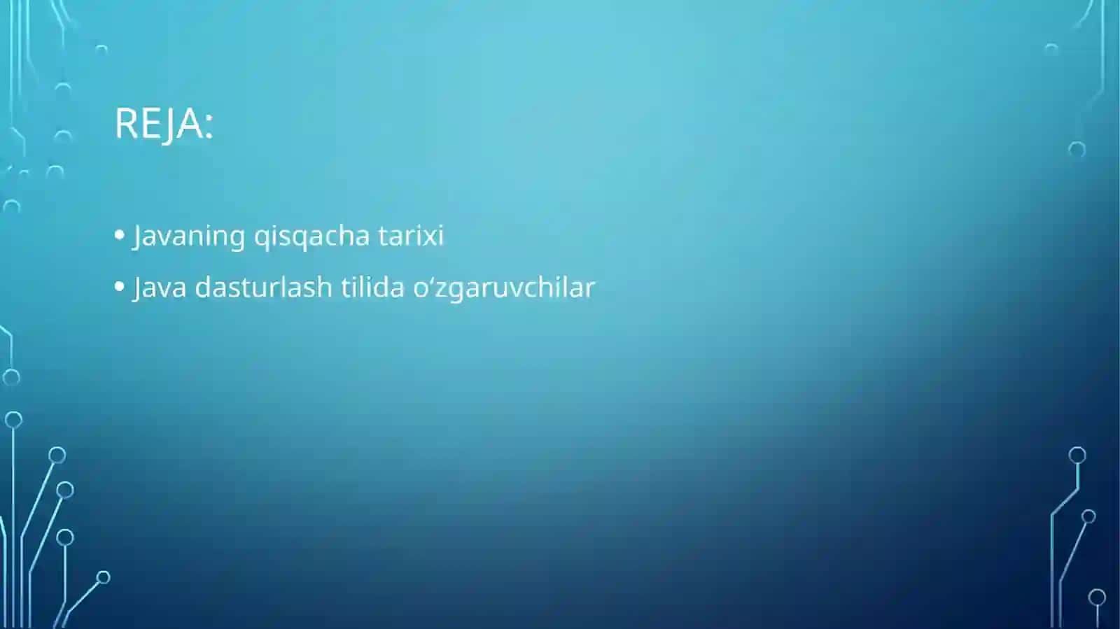 Javadasturlash tilining asosiy konstruksiyalari, maxsus sinf va funksiyalar. Abstrakt va anonim sinflar va ulardan foydalanish 3