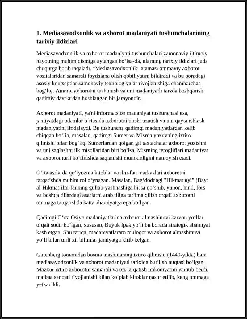MEDIASAVODXONLIK VA AXBOROT MADANIYATI TARIXIY EVALUTSIYASI 3