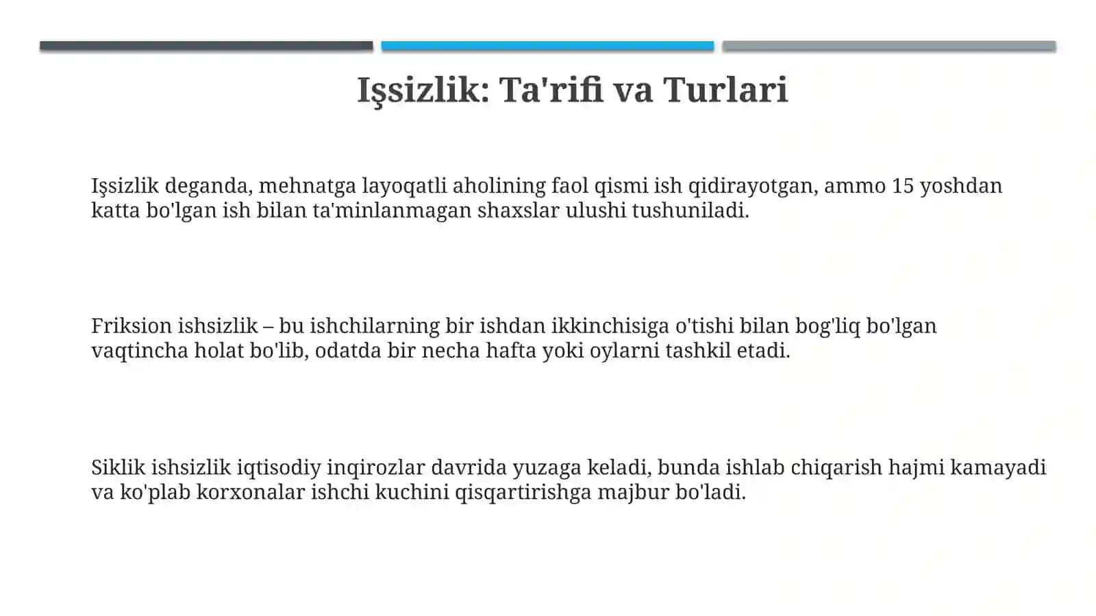 Ishsizlik Ta'rifi va Turlari 3