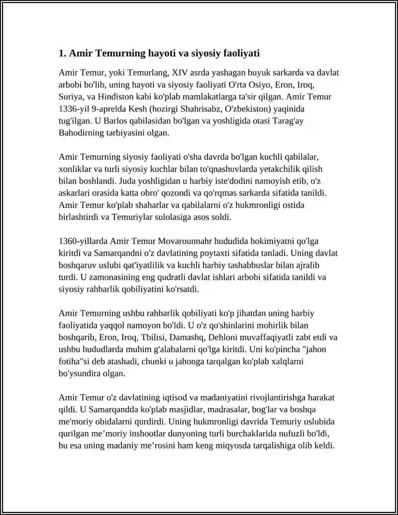 AMIR TEMUR BUYUK DAVLAT ARBOBI 3