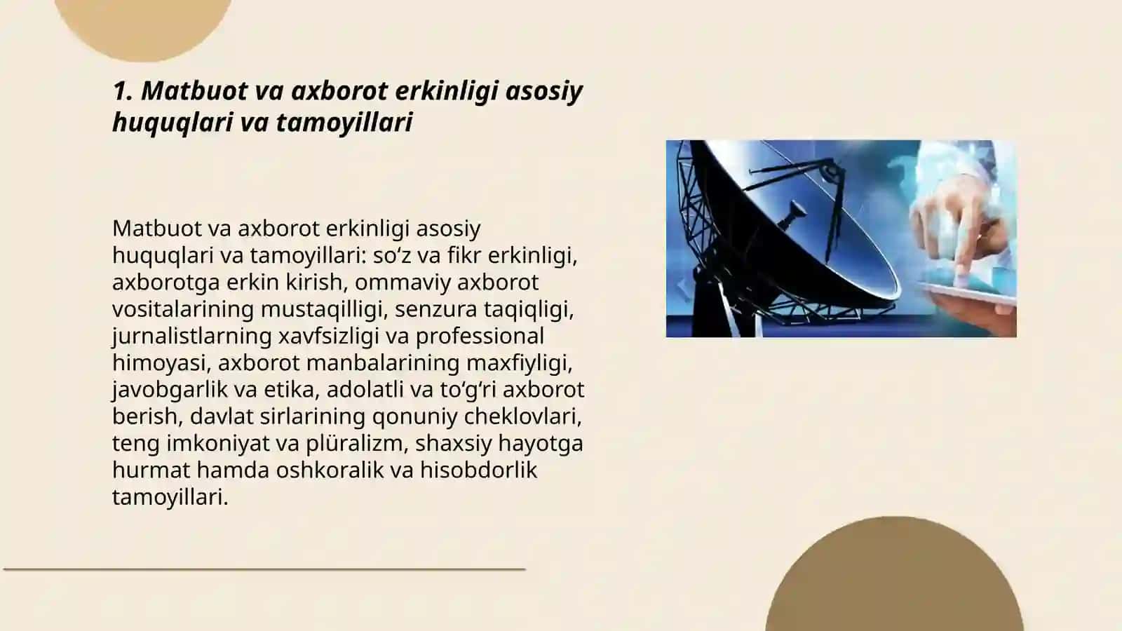 Matbuot va axborot erkinligi asosiy huquqlari va tamoyillari 3
