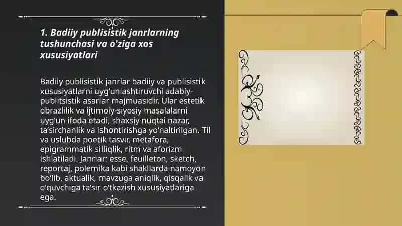 Badiiy publisistik janrlar 3