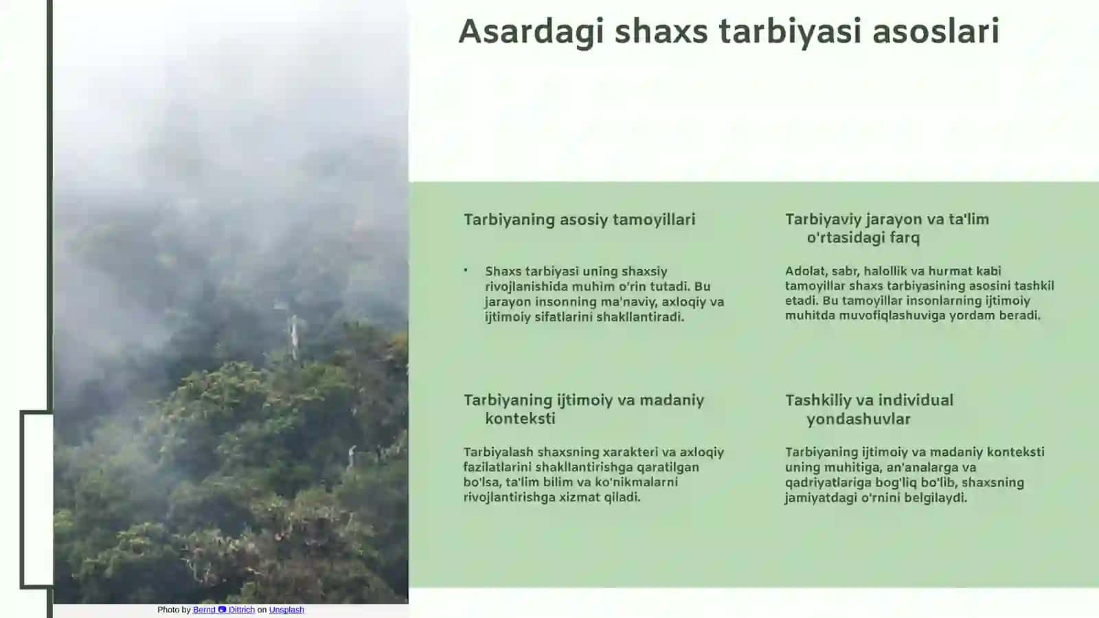 Shaxs tarbiyasi asoslari 3