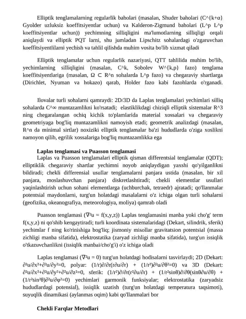 Ellips Ekuatsiyalari va Cheklangan Elementlar Metodlari 3