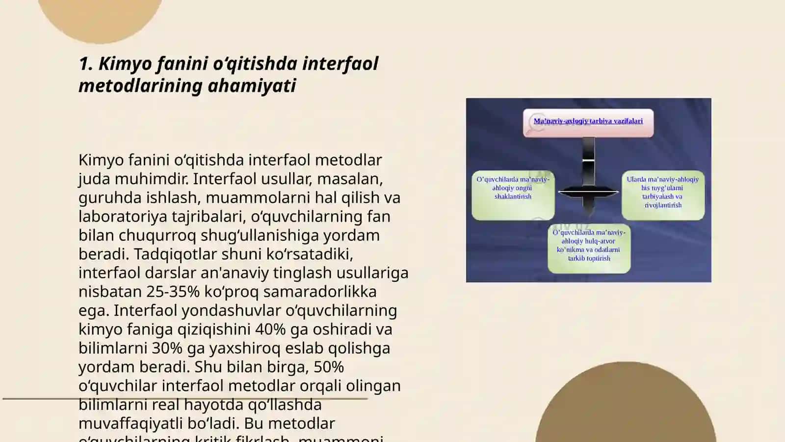 Kimyo fanini o‘qitishda interfaol usullardan foydalanish metodikasi 3