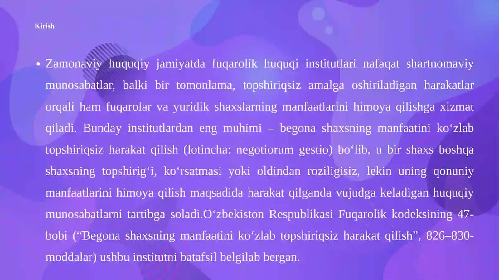 Topshiriqsiz harakat qilishda xarajatlar niqoplash va javobgarlik masalalari 3