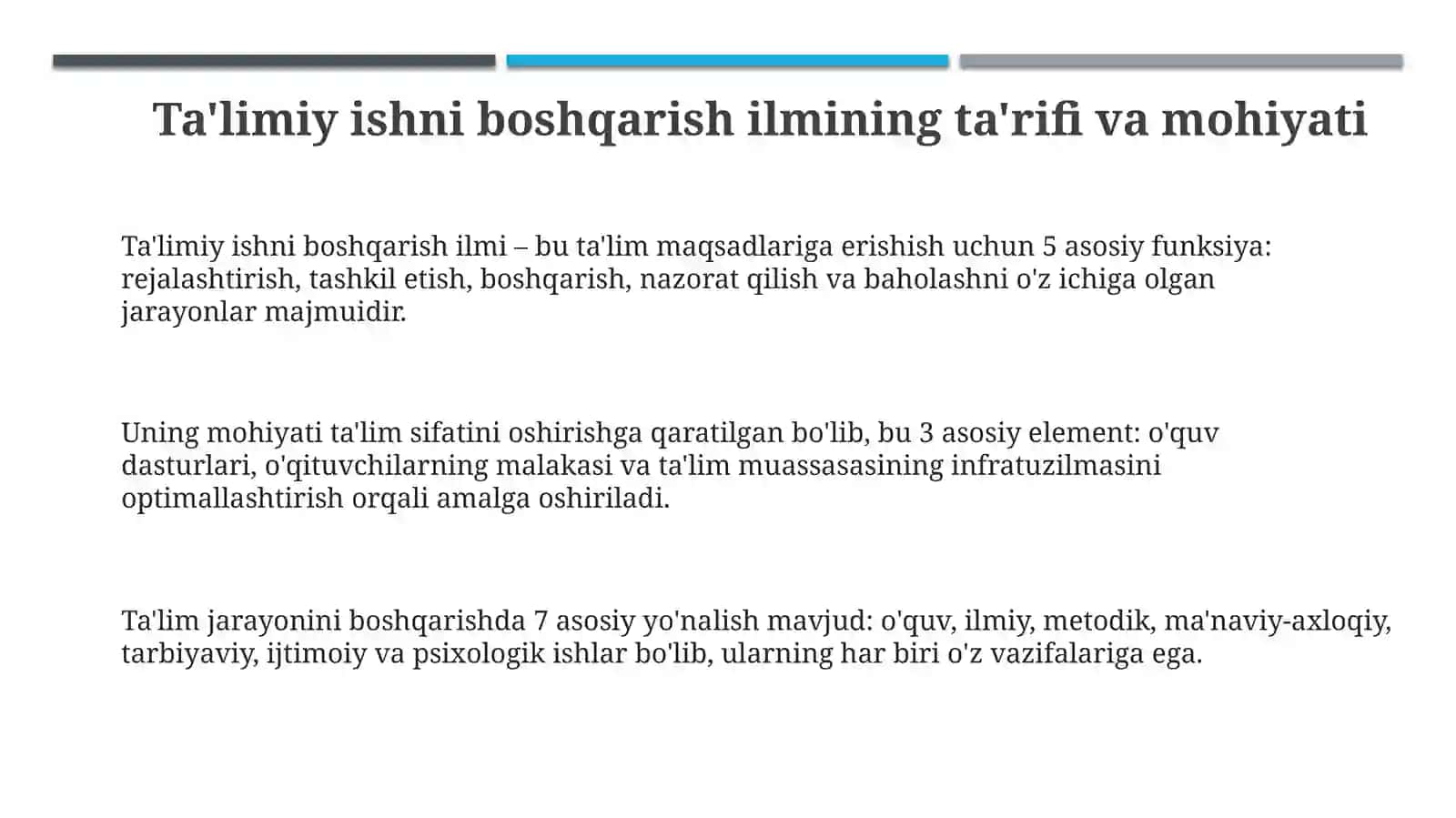Ta'limiy ishni boshqarish ilmi 3