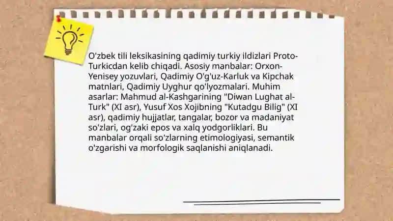 O'zbek tili leksikasining tarixiy taraqiyoti 3