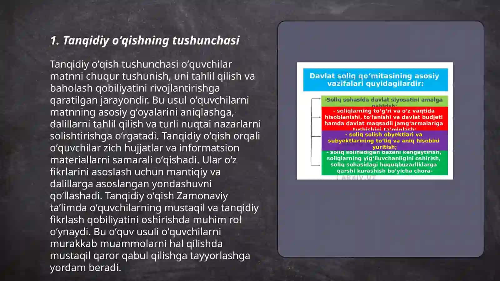 Tanqidiy oʻqish va samarali amalga oshirish omillari 3