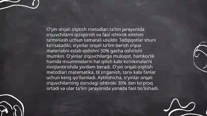 O'yin orqali o'qitish metodlari 3