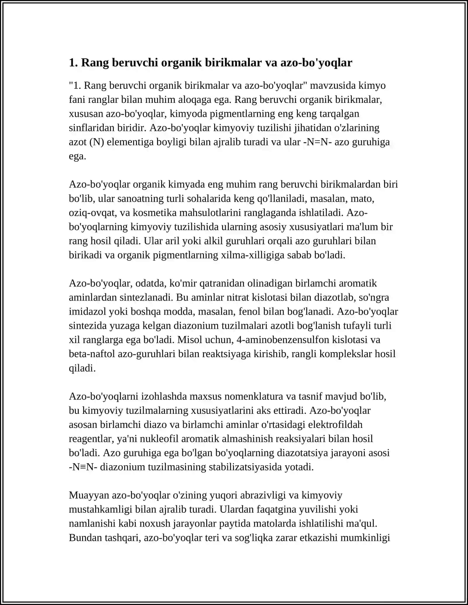 RANGLAR TILIDA KIMYO 3