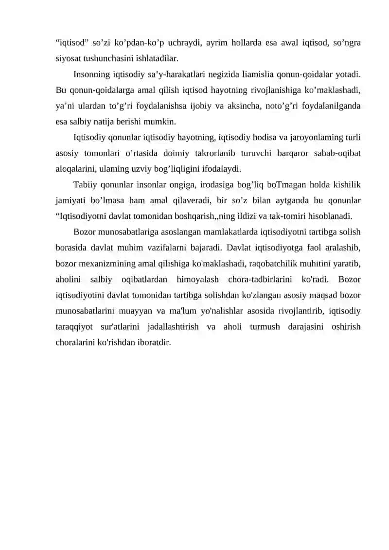 IQTISODIYOTNI DAVLAT TOMONIDAN TARTIBGA SOLISHNING MOHIYATI VA ZARURLIGI 3
