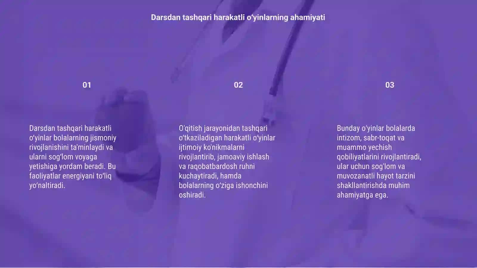 Darsdan tashqari harakatli oʻyinlarni oʻtkazish 3