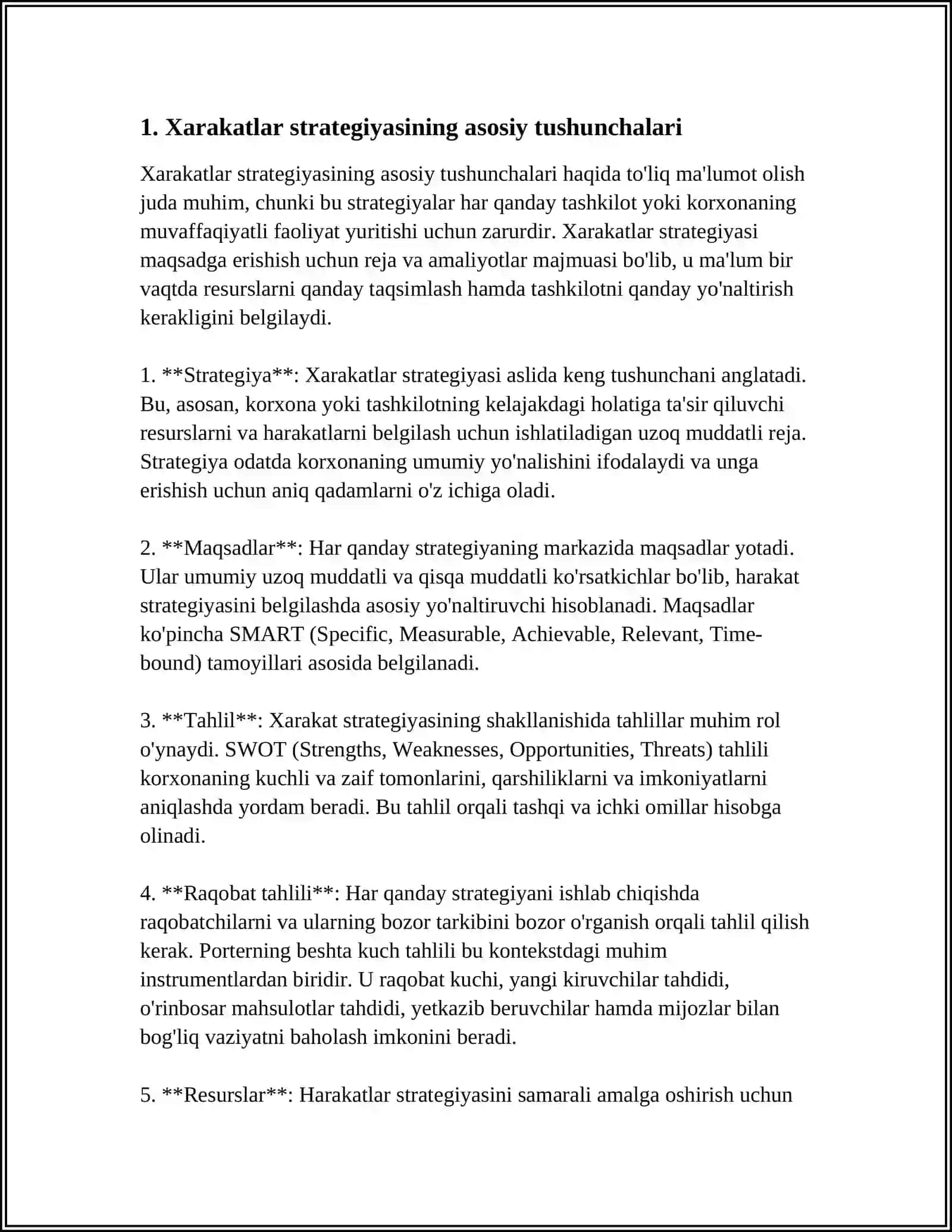 XARAKATLAR STRATEGIYASI TARAQQIYOT STRATEGIYASINI TAMOYILARI MAZMUN MOHIYATI 2024-2025-o'quv yili 3