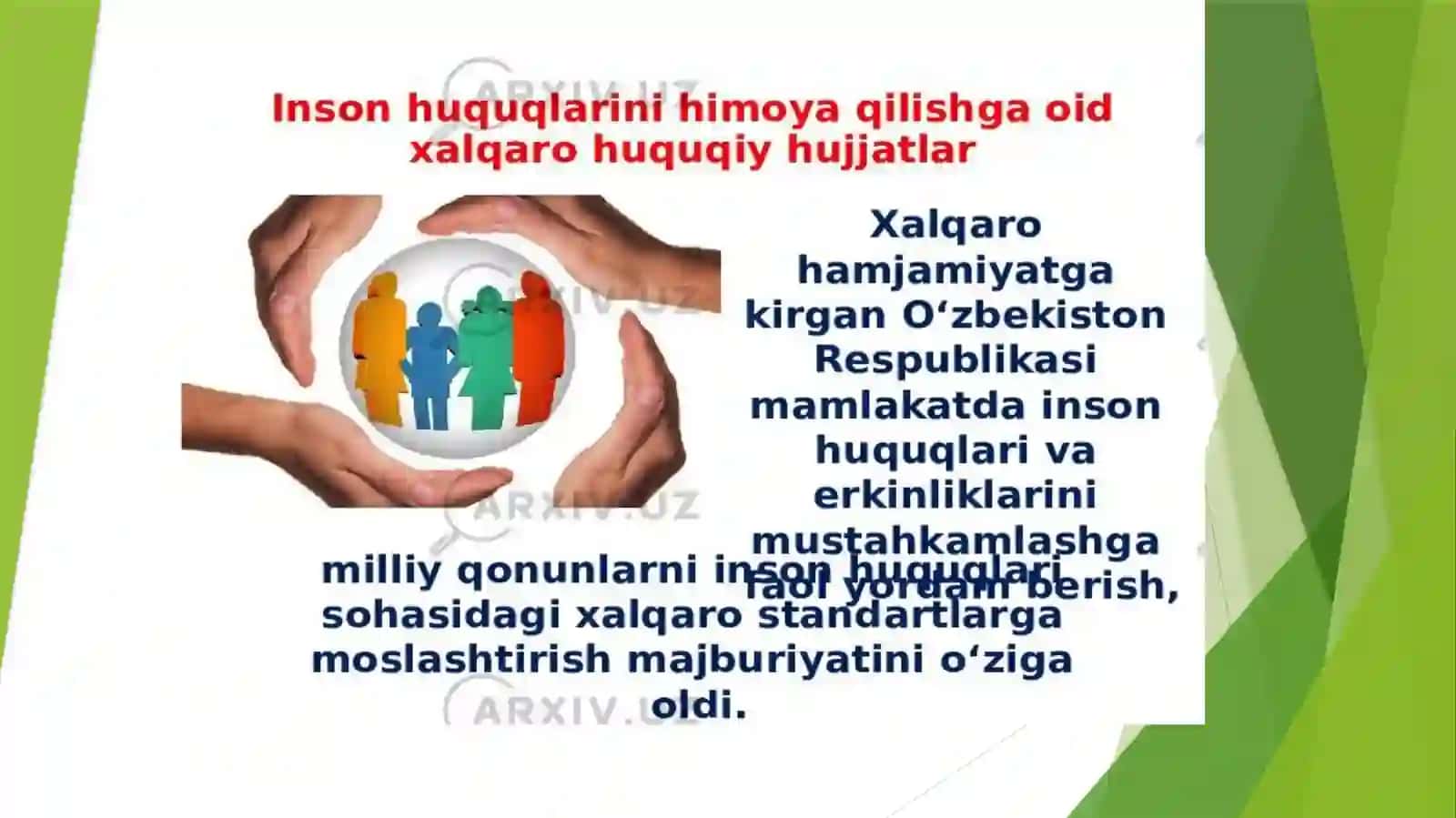 O'zbekistonda inson huquqlari va erkinliklari kafolatinining yaratilishi 3
