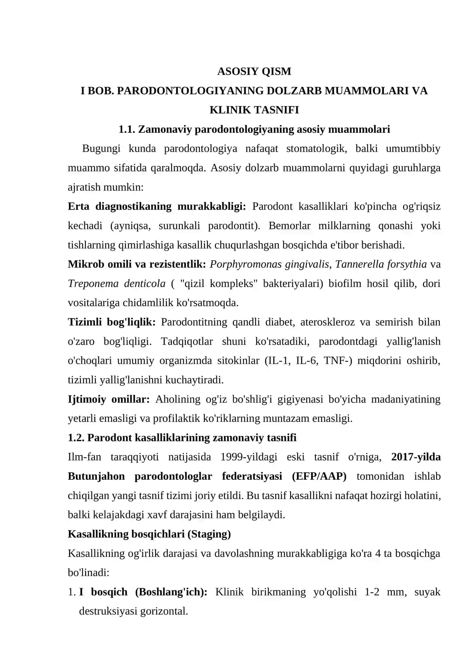 PARODONTOLOGIYANING DOLZARB MUAMMOLARI VA KLINIK TASNIFI 3