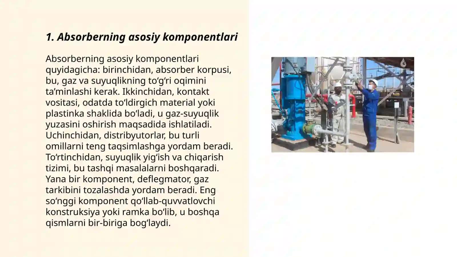 Absorberning asosiy komponentlari 3