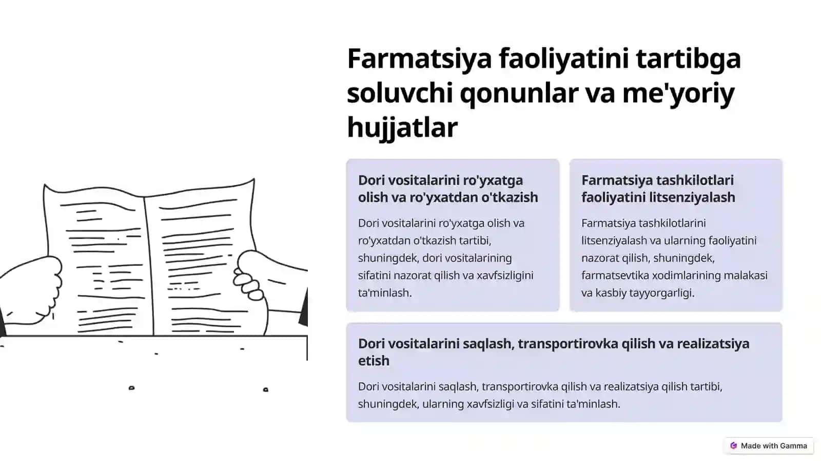 Farmatsevtika faoliyatini muvofiqlashtiruvchi qonun hujjatlari 3