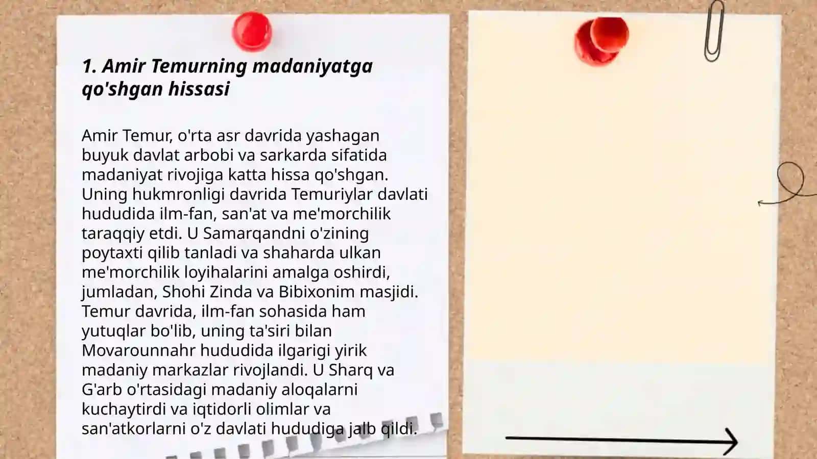 Amir Temur va Temuriylar davrida madaniyat talim-tarbiya masalalari 3