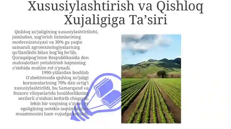 Mustaqillik Yillarida Qishloq Xujaligidagi O'zgarishlar 3