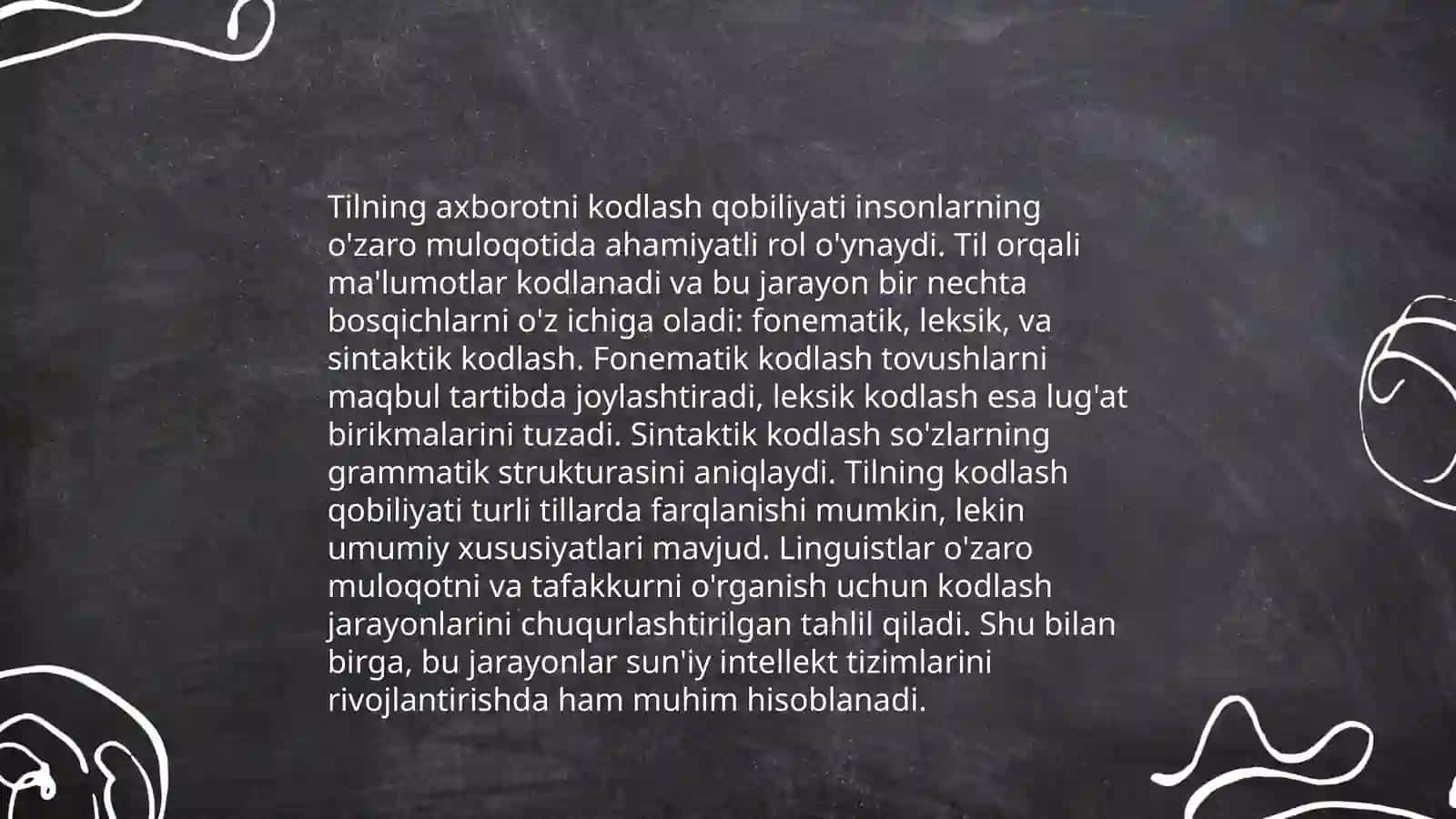 Tilning ahborotini toplash va uzatish funksiyasi 3