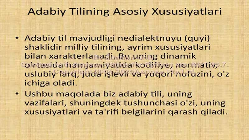 O'zbek adabiy tilining xususiyatlari 3