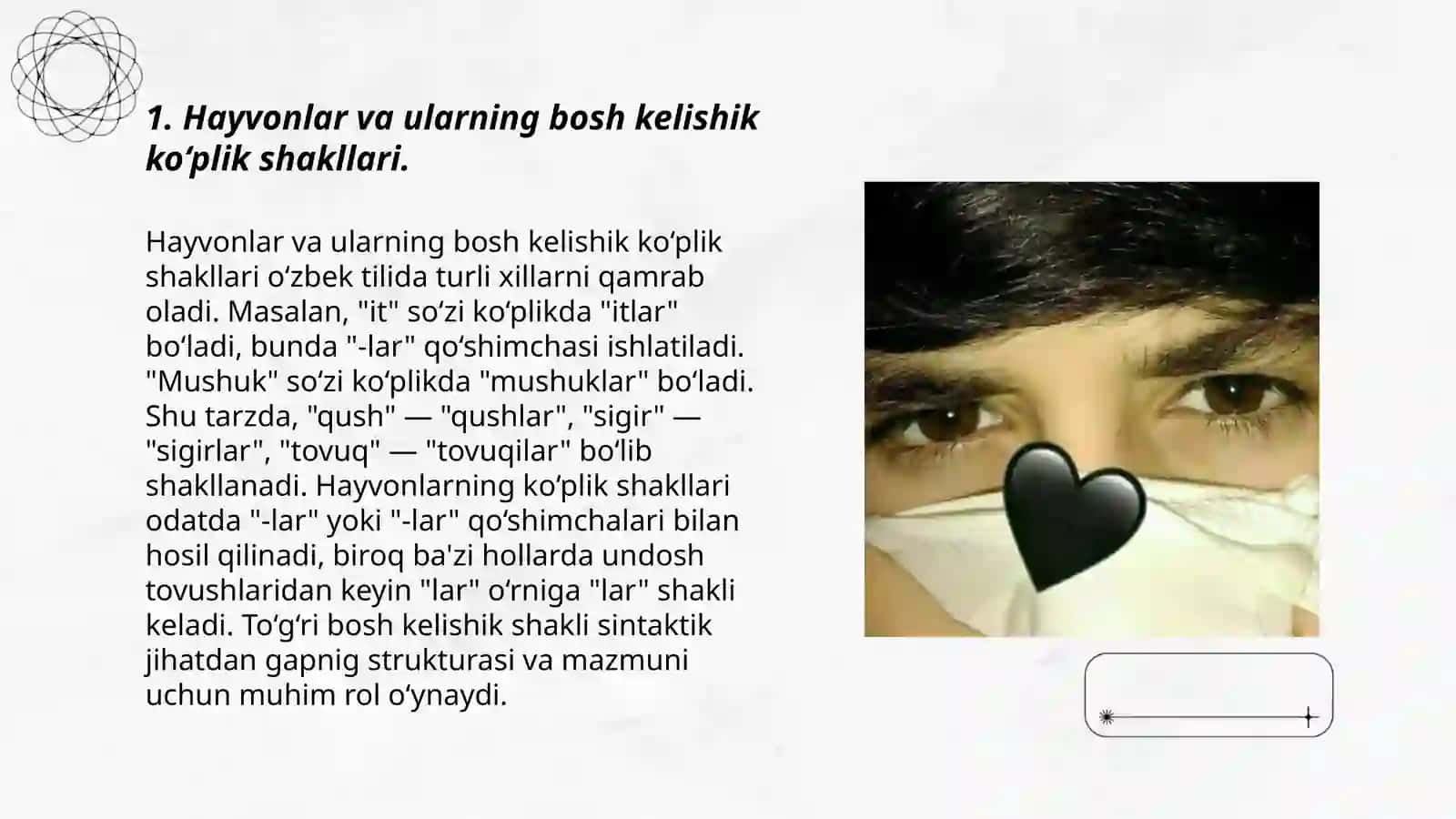 Ot va sifatlarning bosh kelishik ko’plik (Nom.Pl.)qo’shimchalari 3