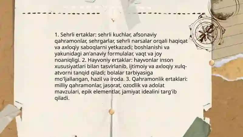 Oʻzbek xalq ogʻzaki ijodida ertaklar 3