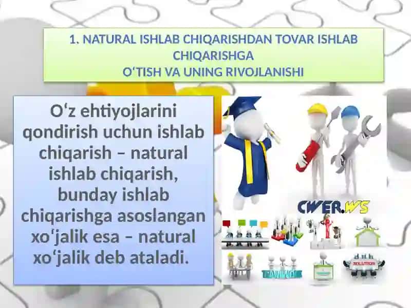 Tovar va pul munosabatlarining shakllanishi 3