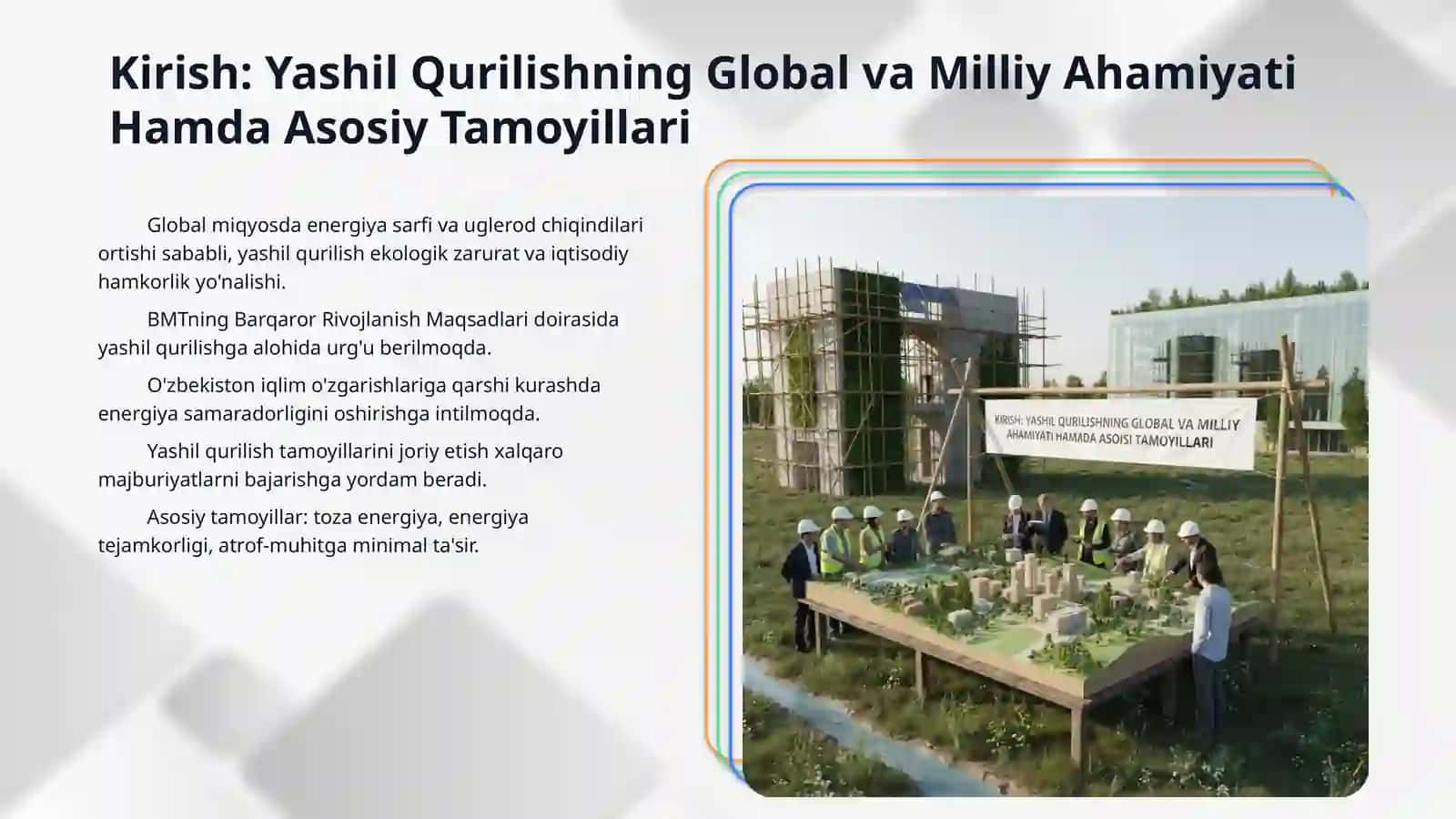 Yashil qurulishning iqtisodiy va ekalogik avzalliklari 3