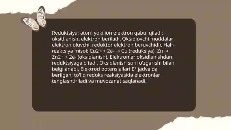 Elektrakimyo asoslari, elektrolit eritmalarining elektr oʻtkazuvchanligi 3