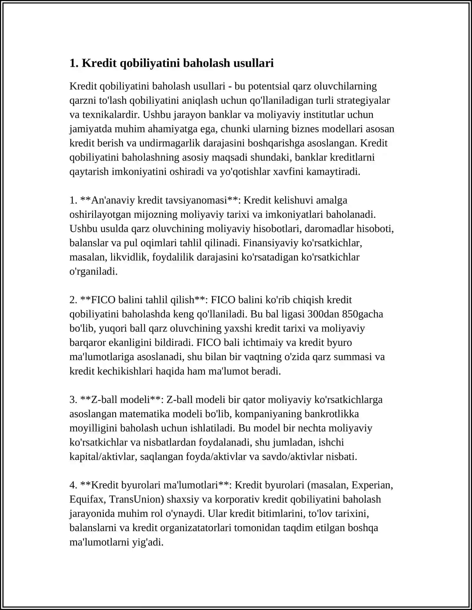 MIJOZLARNING KREDITGA LAYOQATLIGINI BAHOLASH 3