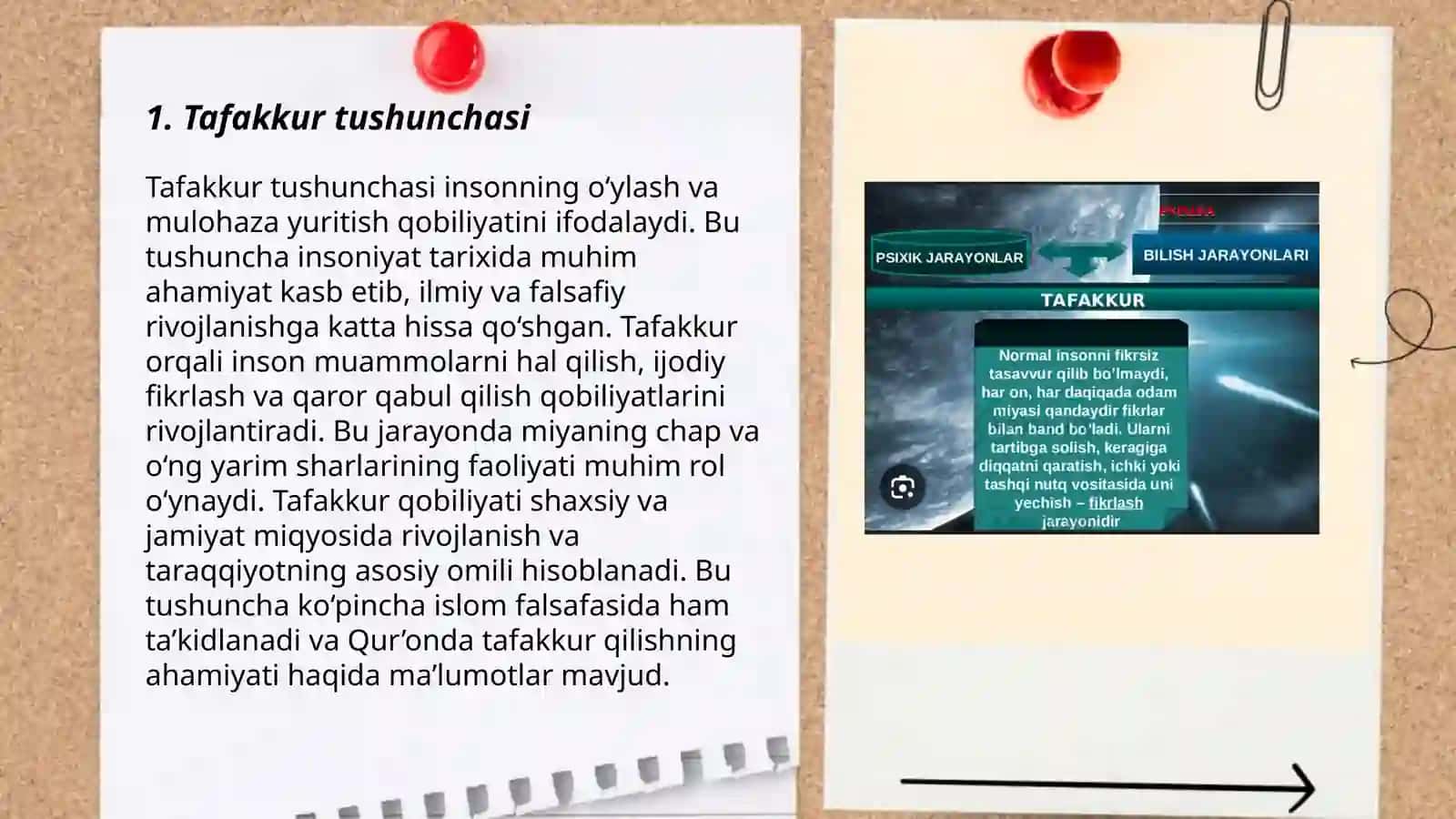 "Tafakkur" slaydi 3