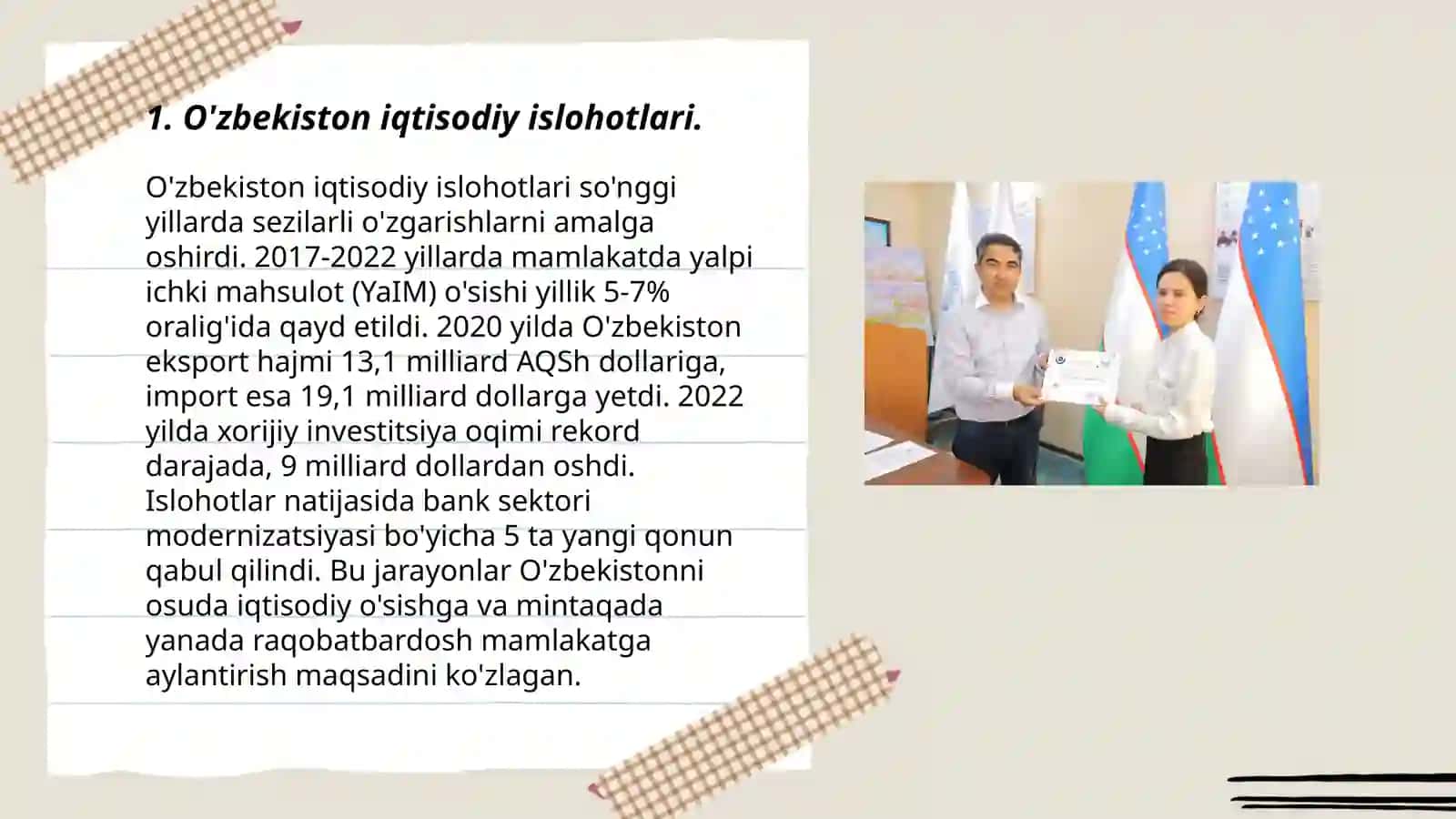 O'zbekiston iqtisodiy islohotlari 3