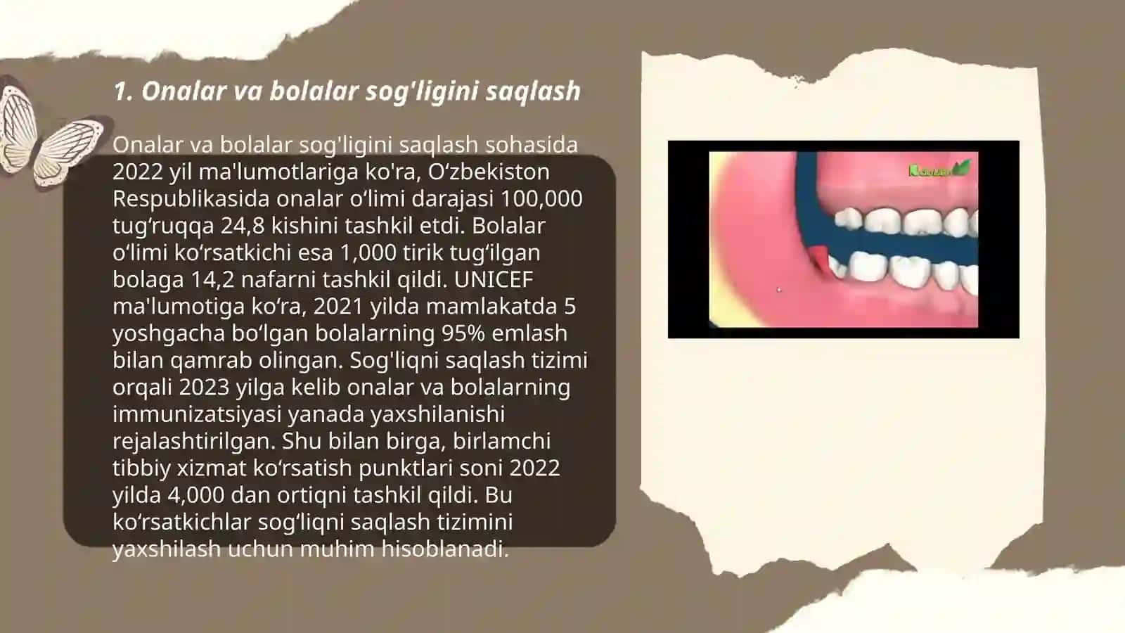 Onalar va bolalar kasalliklari profilaktikasi bo'yicha potranaj xizmatini ko'rsatish 3