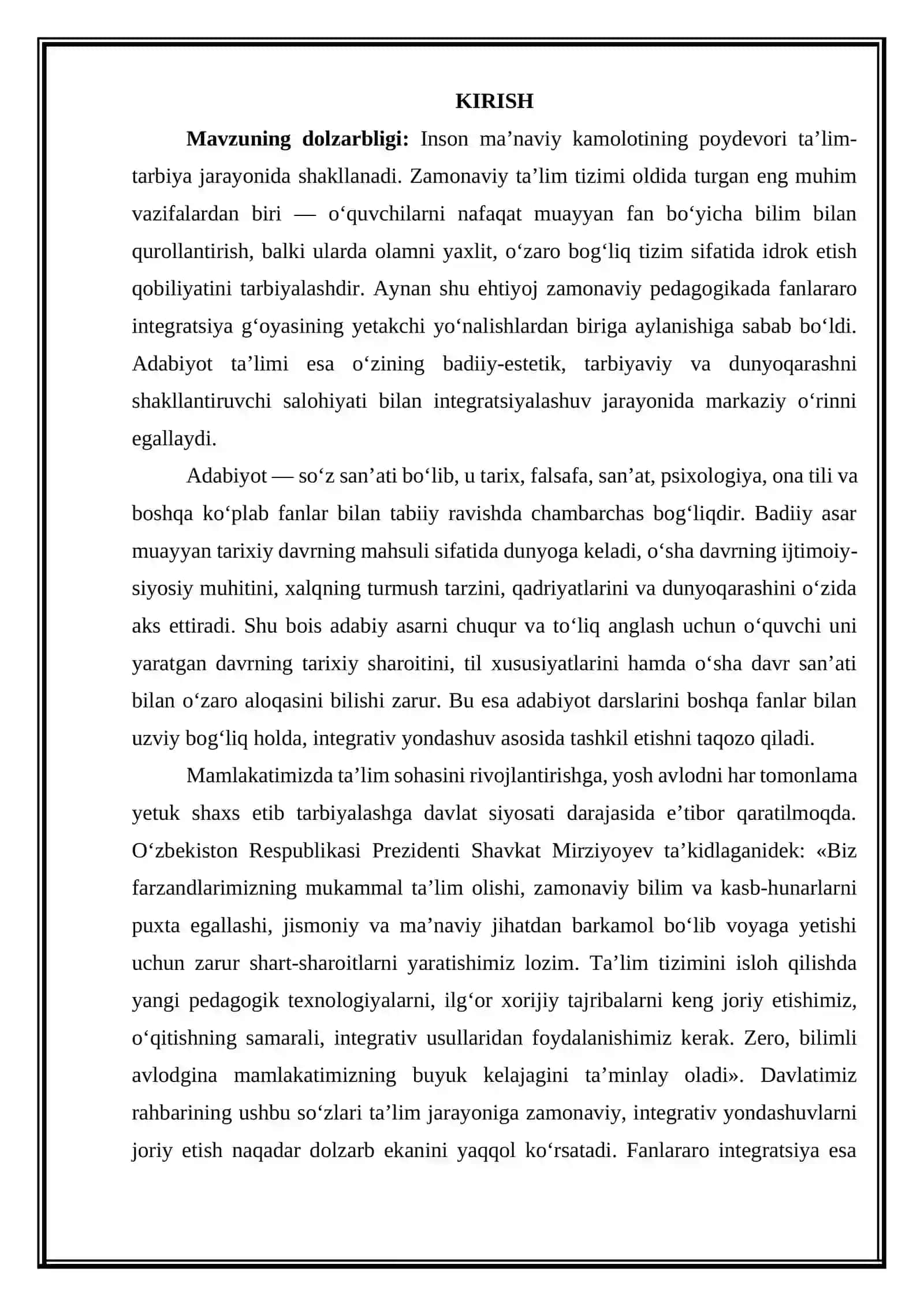 Adabiyot darslarida fanlararo integratsiyaning nazariy asoslari 3