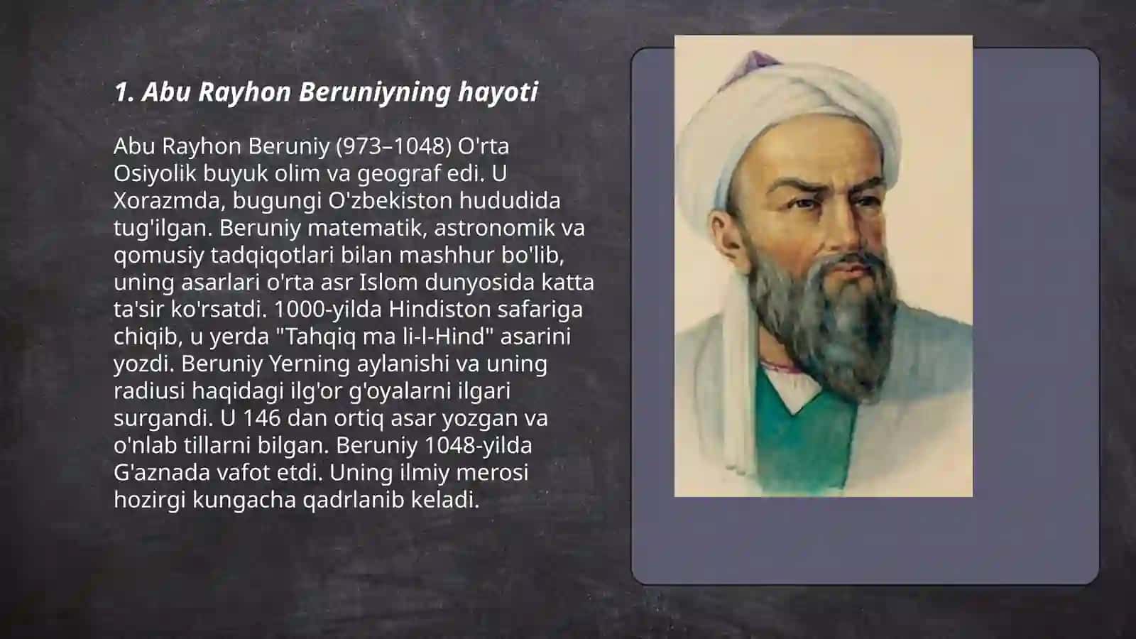 Abu Rayhon Beruniy 3