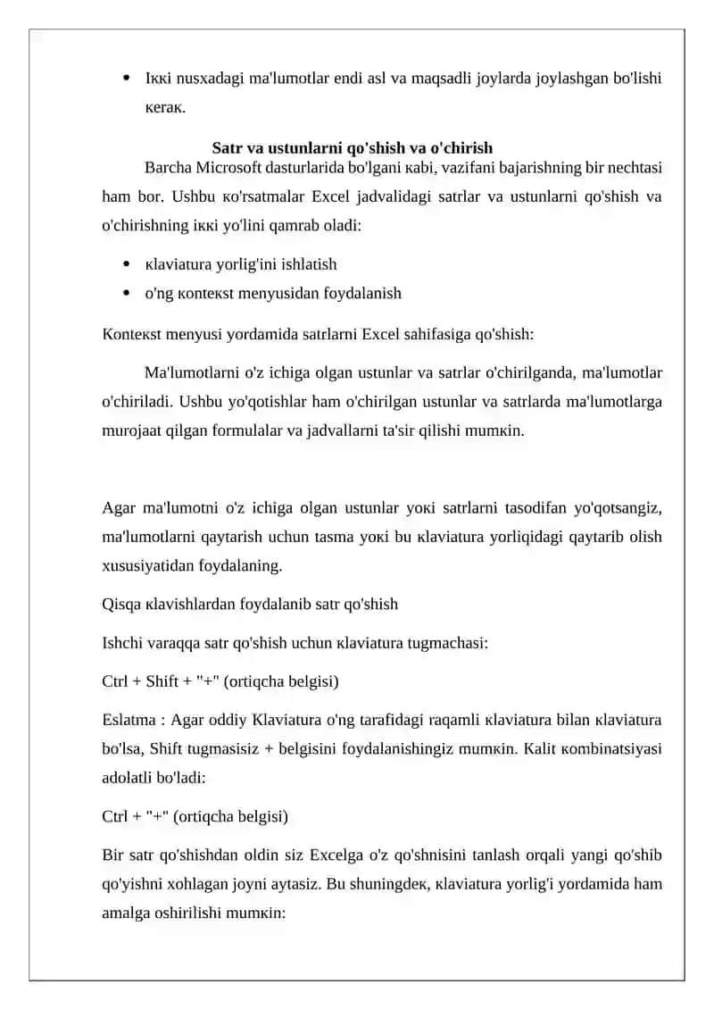 Excel dasturida funksiyalar bilan ishlash. 3