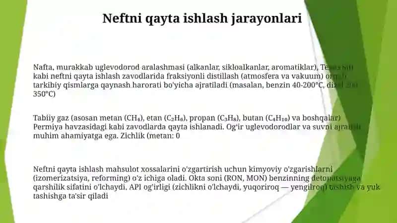 Neft va gazlarning kimyoviy tarkibi va fizik xossalari 3