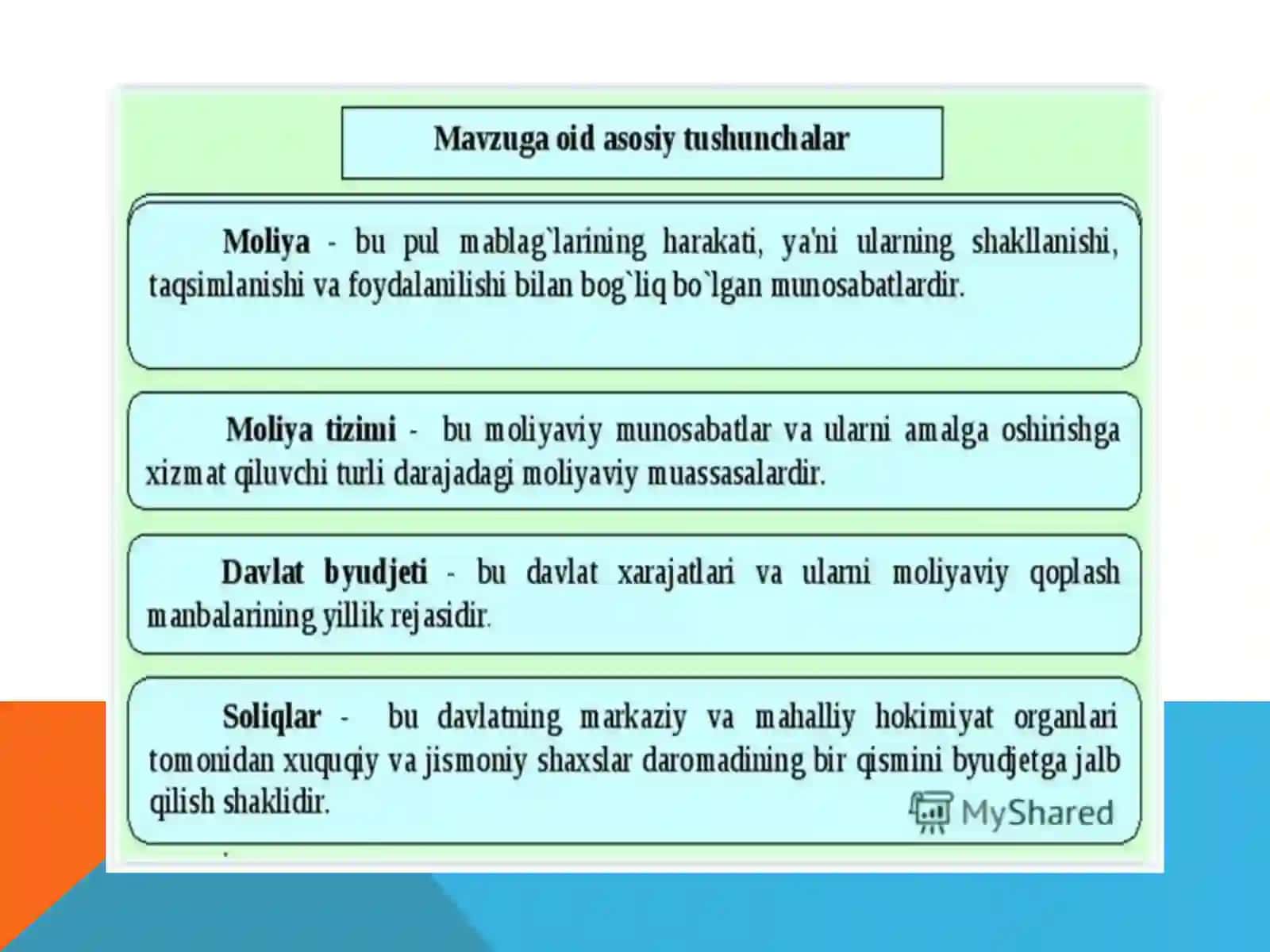 Moliya tizimi va moliyaviy siyosat 3