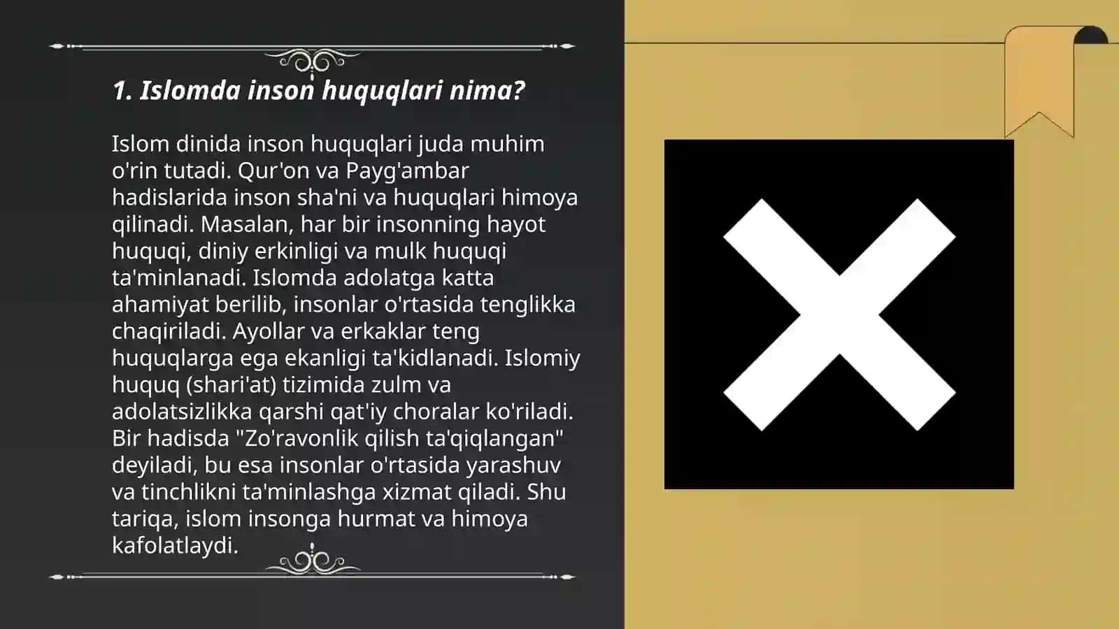 Islomda inson huquqlari himoyasi,ijtimoiy tenglik,adolat va tolerantlik 3